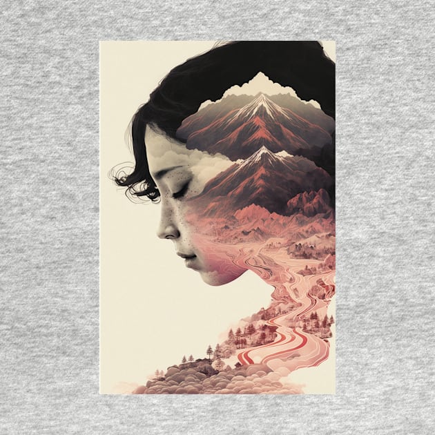 Twilight in the Land of the Rising Sun: A Lovely Ukiyo-e Double Exposure Art by styleandlife